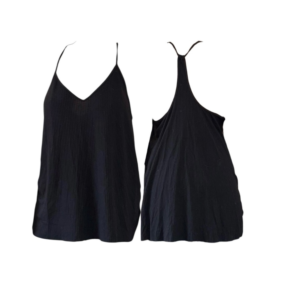 ASOS Black Ribbed V-Neck Cami Top